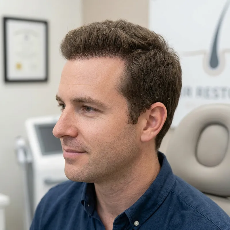 Successful hair transplant result
